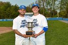 Baseball vs Babson  Wheaton College Baseball players celebrate their victory over Babson to win the NEWMAC Championship for the third year in a row. - (Photo by Keith Nordstrom) : Wheaton, baseball, NEWMAC